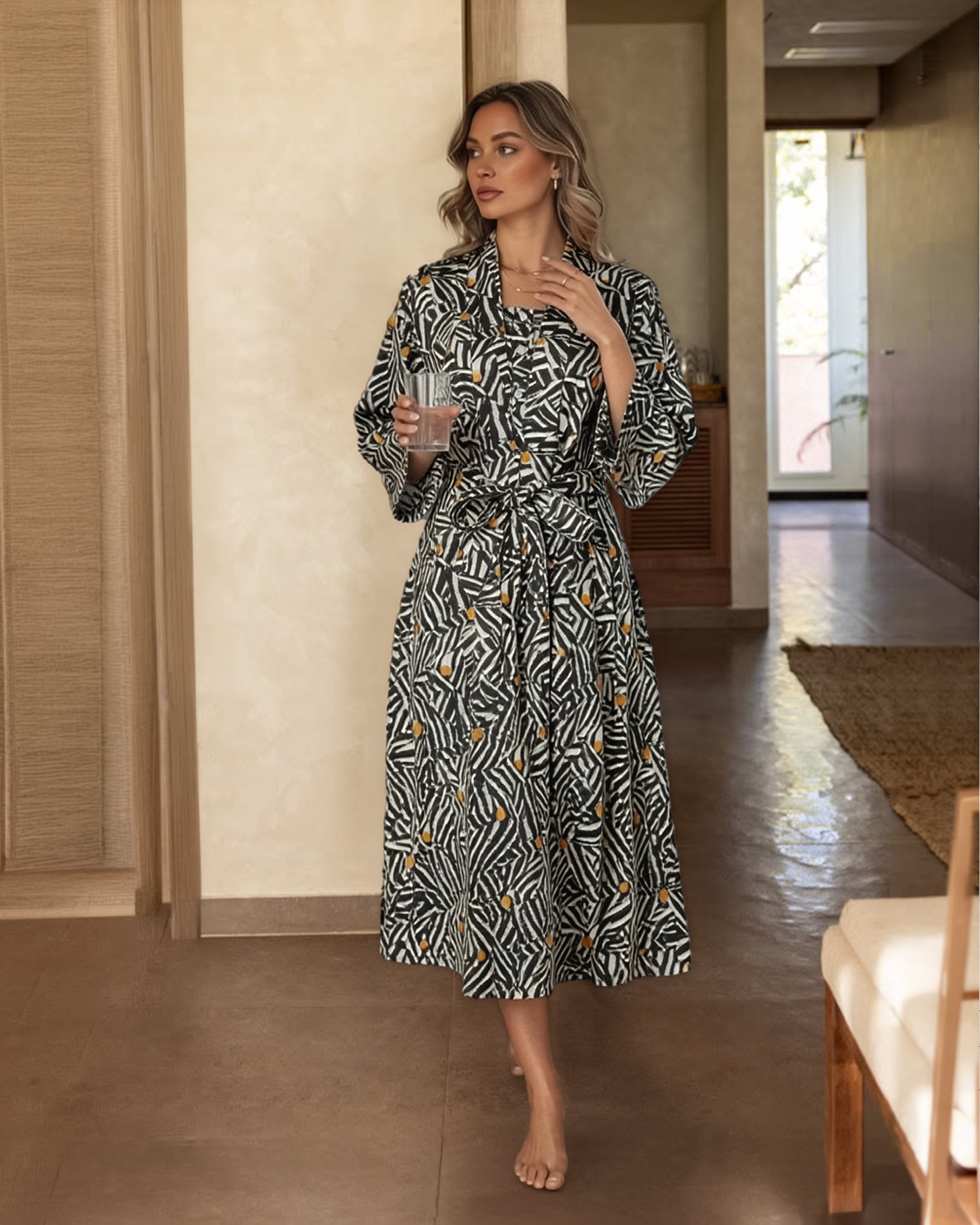 Ivory noir Robe