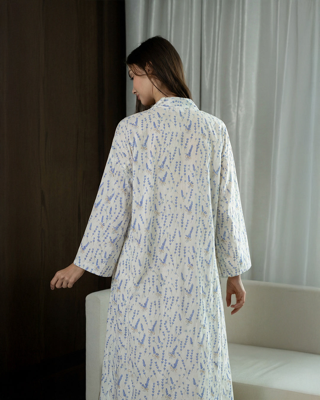 Blue Lavender Fields Robe